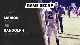 Recap: Marion  vs. Randolph  2016