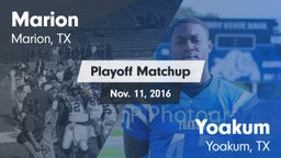 Matchup: Marion  vs. Yoakum  2016