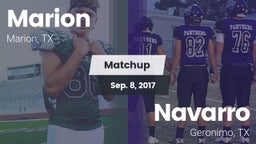 Matchup: Marion  vs. Navarro  2017