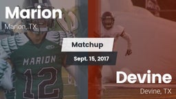 Matchup: Marion  vs. Devine  2017