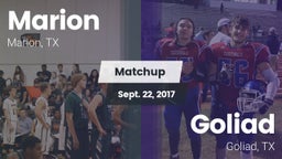 Matchup: Marion  vs. Goliad  2017