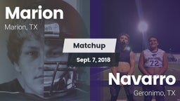 Matchup: Marion  vs. Navarro  2018