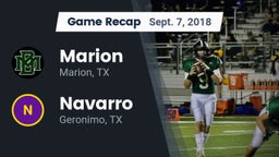 Recap: Marion  vs. Navarro  2018