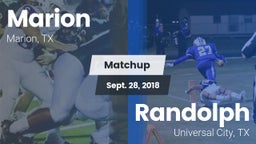 Matchup: Marion  vs. Randolph  2018