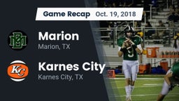 Recap: Marion  vs. Karnes City  2018