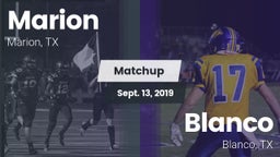 Matchup: Marion  vs. Blanco  2019