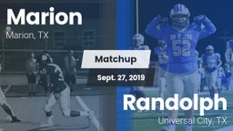 Matchup: Marion  vs. Randolph  2019