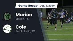 Recap: Marion  vs. Cole  2019
