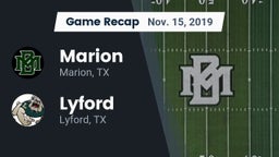 Recap: Marion  vs. Lyford  2019