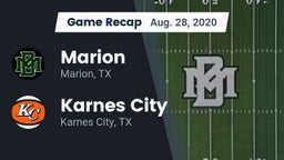 Recap: Marion  vs. Karnes City  2020