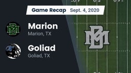 Recap: Marion  vs. Goliad  2020