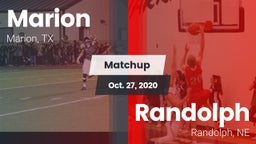 Matchup: Marion  vs. Randolph  2020