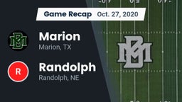 Recap: Marion  vs. Randolph  2020