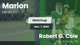 Matchup: Marion  vs. Robert G. Cole  2020