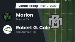 Recap: Marion  vs. Robert G. Cole  2020