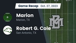 Recap: Marion  vs. Robert G. Cole  2023