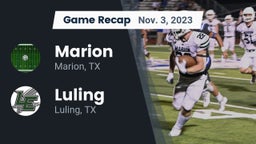 Recap: Marion  vs. Luling  2023