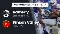 Recap: Ramsay  vs. Pinson Valley  2018