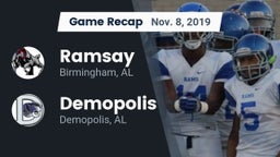 Recap: Ramsay  vs. Demopolis  2019