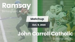 Matchup: Ramsay  vs. John Carroll Catholic  2020