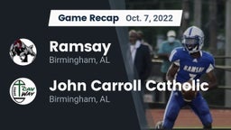 Recap: Ramsay  vs. John Carroll Catholic  2022