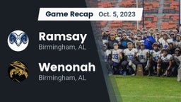 Recap: Ramsay  vs. Wenonah  2023
