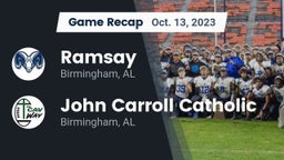 Recap: Ramsay  vs. John Carroll Catholic  2023