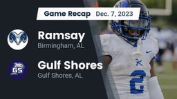 Recap: Ramsay  vs. Gulf Shores  2023