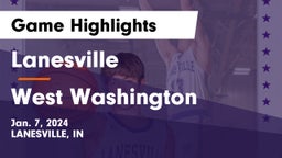Lanesville  vs West Washington  Game Highlights - Jan. 7, 2024