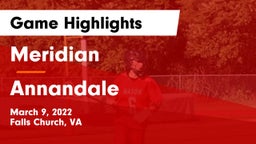 Meridian  vs Annandale  Game Highlights - March 9, 2022