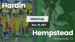 Matchup: Hardin  vs. Hempstead  2017