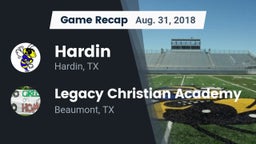 Recap: Hardin  vs. Legacy Christian Academy  2018
