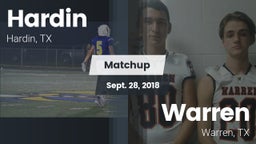 Matchup: Hardin  vs. Warren  2018