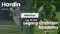 Matchup: Hardin  vs. Legacy Christian Academy  2019