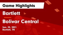 Bartlett  vs Bolivar Central  Game Highlights - Jan. 25, 2021