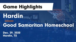 Hardin  vs Good Samaritan Homeschool Game Highlights - Dec. 29, 2020