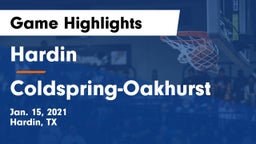 Hardin  vs Coldspring-Oakhurst  Game Highlights - Jan. 15, 2021