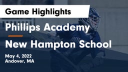 Phillips Academy vs New Hampton School  Game Highlights - May 4, 2022