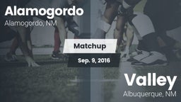 Matchup: Alamogordo High vs. Valley  2016