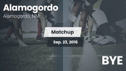 Matchup: Alamogordo High vs. BYE 2016