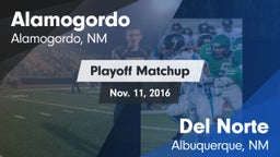 Matchup: Alamogordo High vs. Del Norte  2016