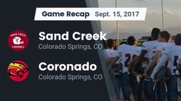 Recap: Sand Creek  vs. Coronado  2017