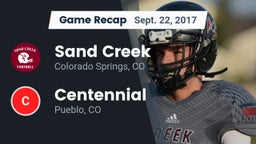 Recap: Sand Creek  vs. Centennial  2017