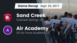 Recap: Sand Creek  vs. Air Academy  2017