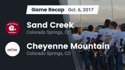 Recap: Sand Creek  vs. Cheyenne Mountain  2017