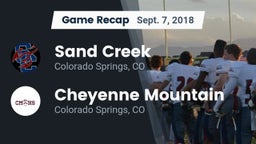 Recap: Sand Creek  vs. Cheyenne Mountain  2018