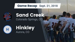 Recap: Sand Creek  vs. Hinkley  2018