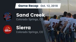 Recap: Sand Creek  vs. Sierra  2018
