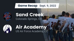 Recap: Sand Creek  vs. Air Academy  2022