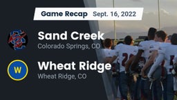 Recap: Sand Creek  vs. Wheat Ridge  2022